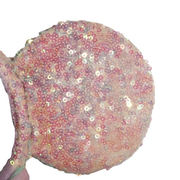 Disney Parks Resort Minnie Mouse Ears Fairy Wings Sequin Pink Purple Tulle Veil - Picture 7 of 8